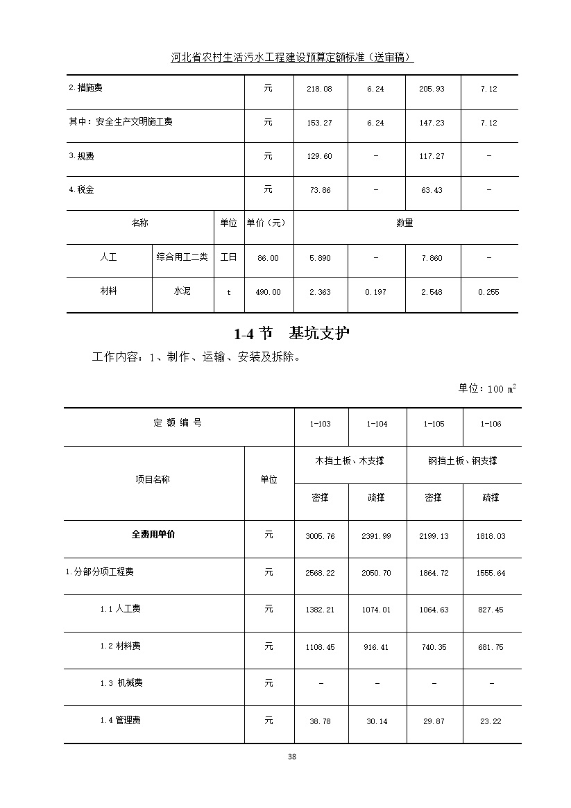 《河北省农村生活污水工程建设预算定额标准》征求意见