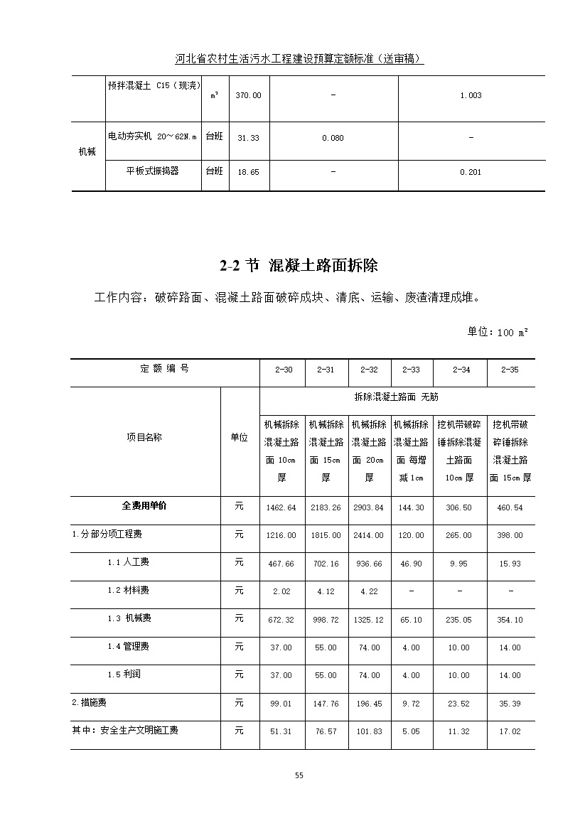 《河北省农村生活污水工程建设预算定额标准》征求意见