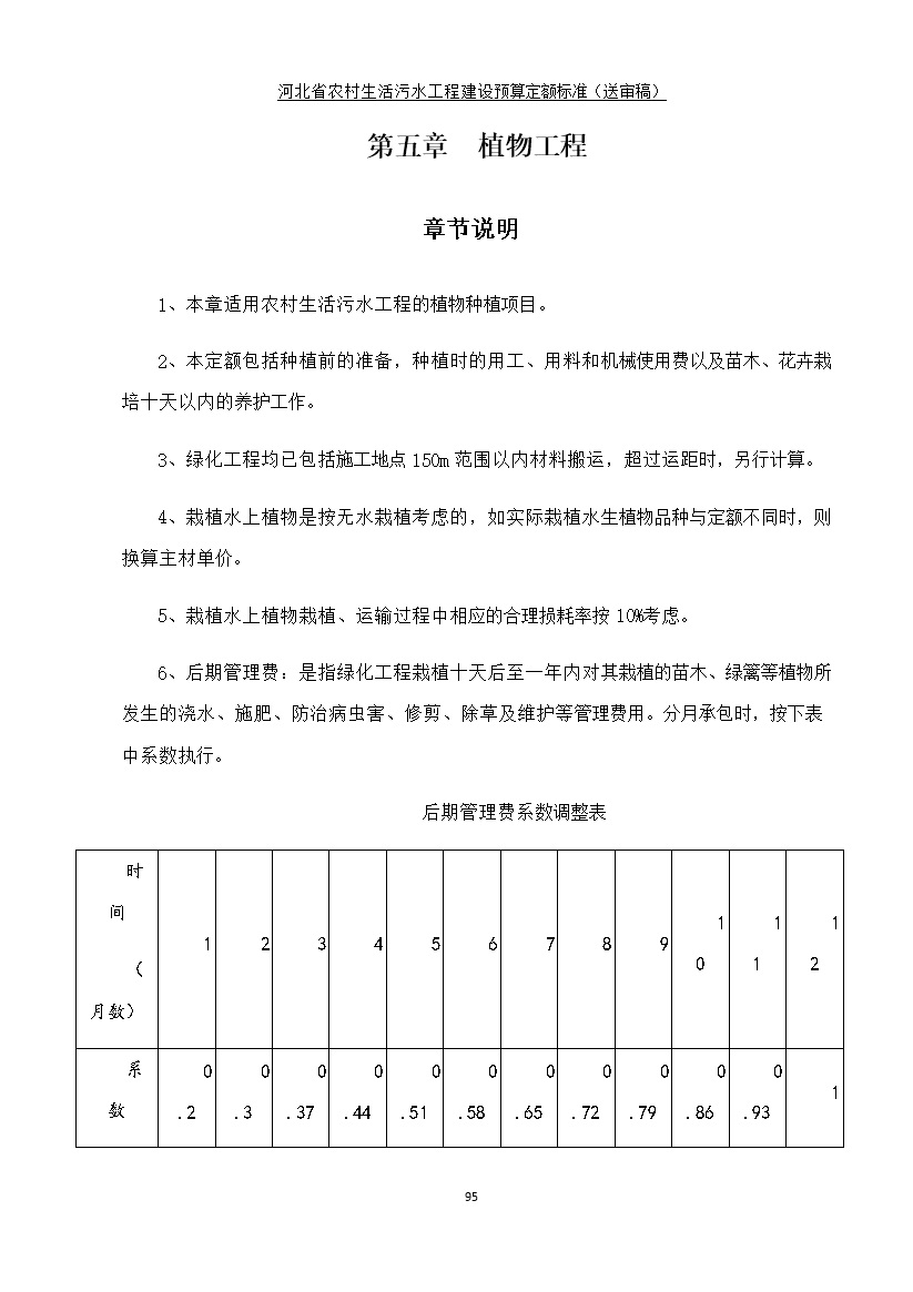 《河北省农村生活污水工程建设预算定额标准》征求意见