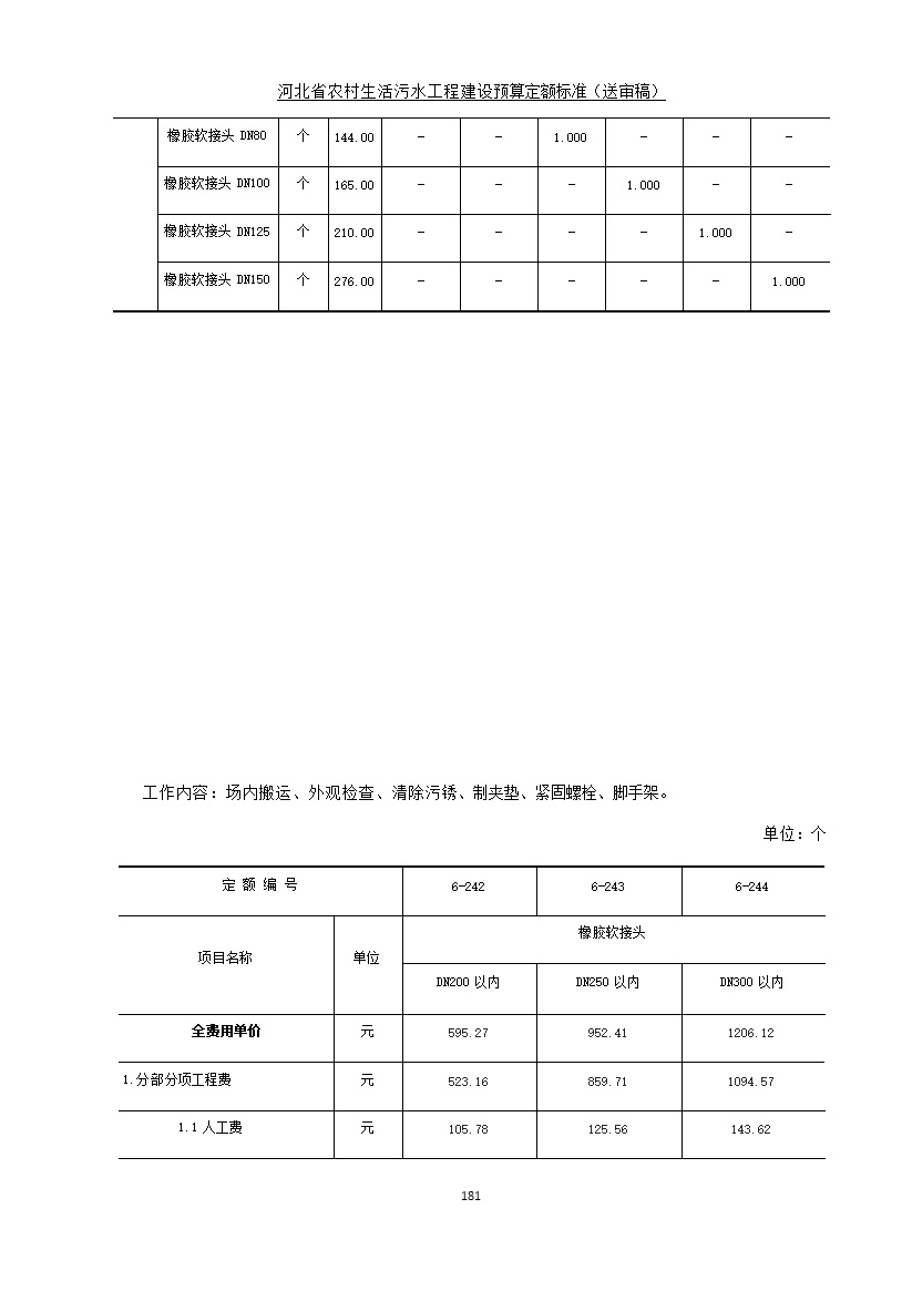 《河北省农村生活污水工程建设预算定额标准》征求意见