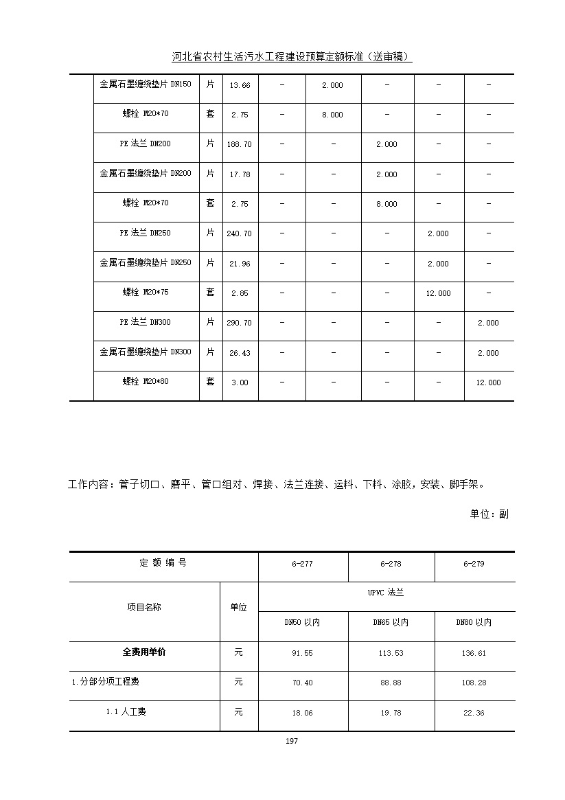 《河北省农村生活污水工程建设预算定额标准》征求意见