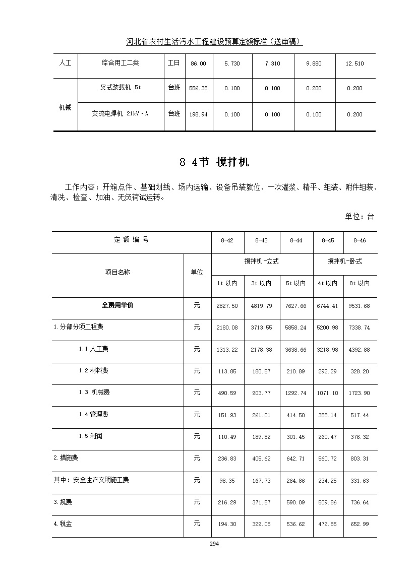 《河北省农村生活污水工程建设预算定额标准》征求意见