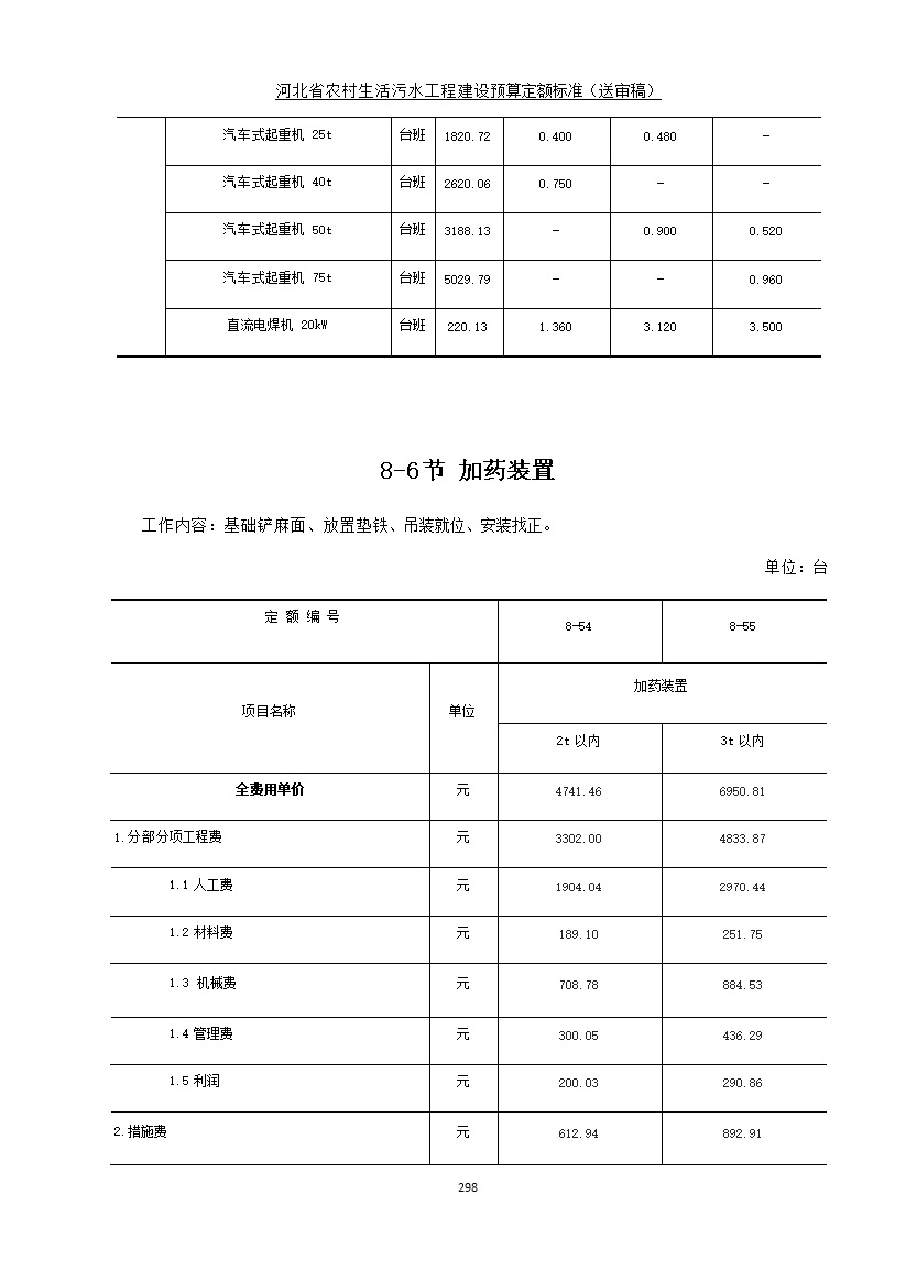 《河北省农村生活污水工程建设预算定额标准》征求意见