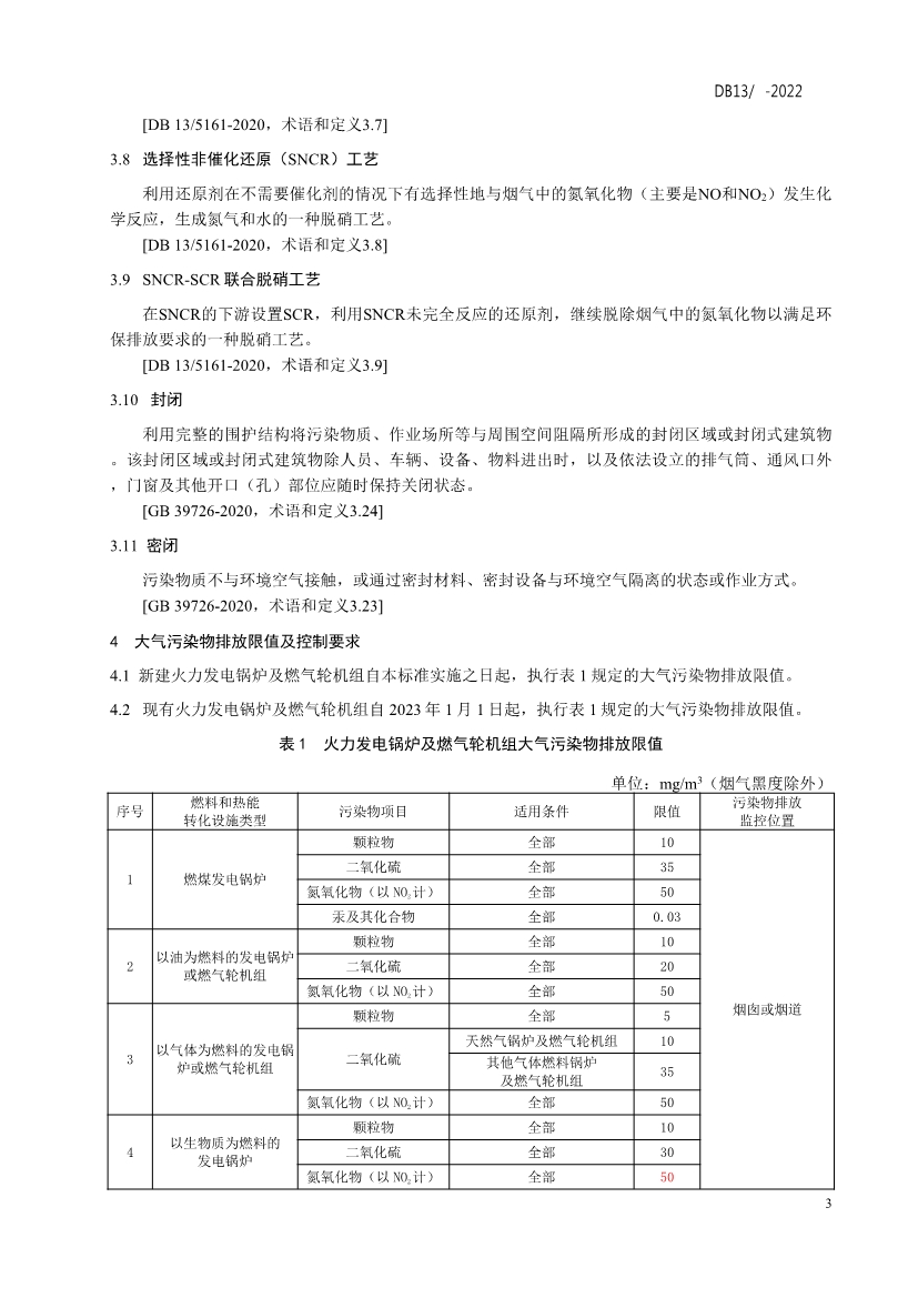 河北省地方标准《火电厂大气污染物排放标准 （征求意见稿）》征求意见