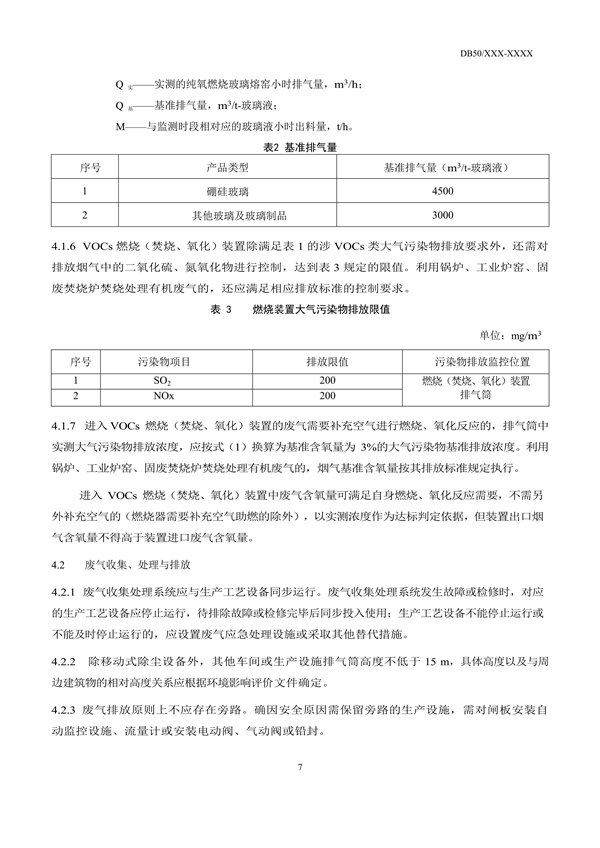 重庆市发布地标《玻璃工业大气污染物排放标准（征求意见稿）》