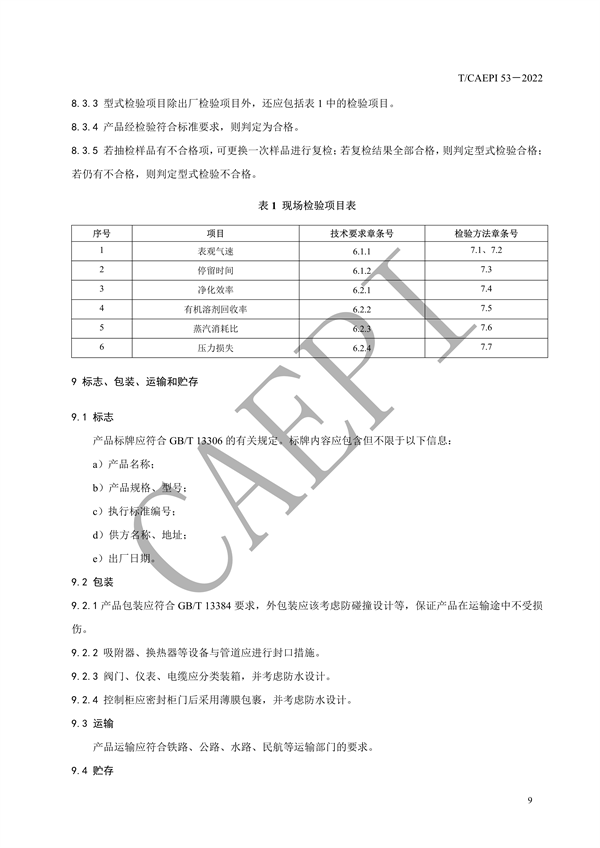 《活性碳纤维吸附-蒸汽脱附溶剂回收装置技术要求》团标发布