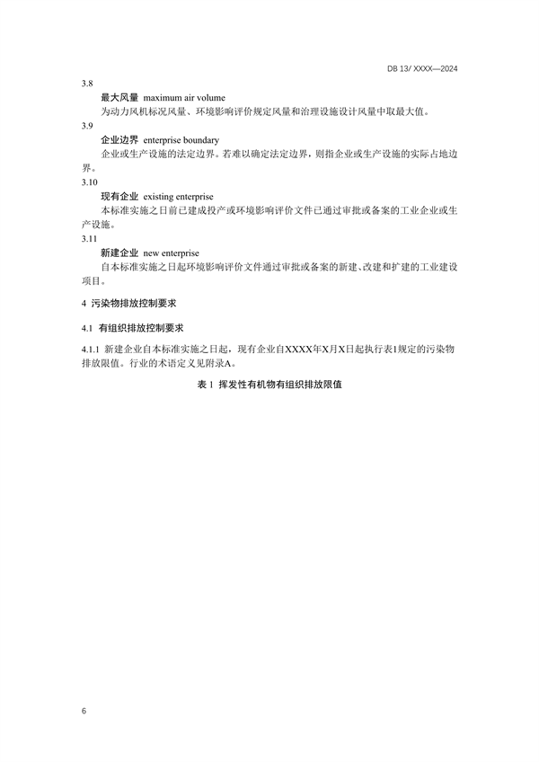 《工业企业挥发性有机物排放控制标准》河北省地方标准公开征求意见