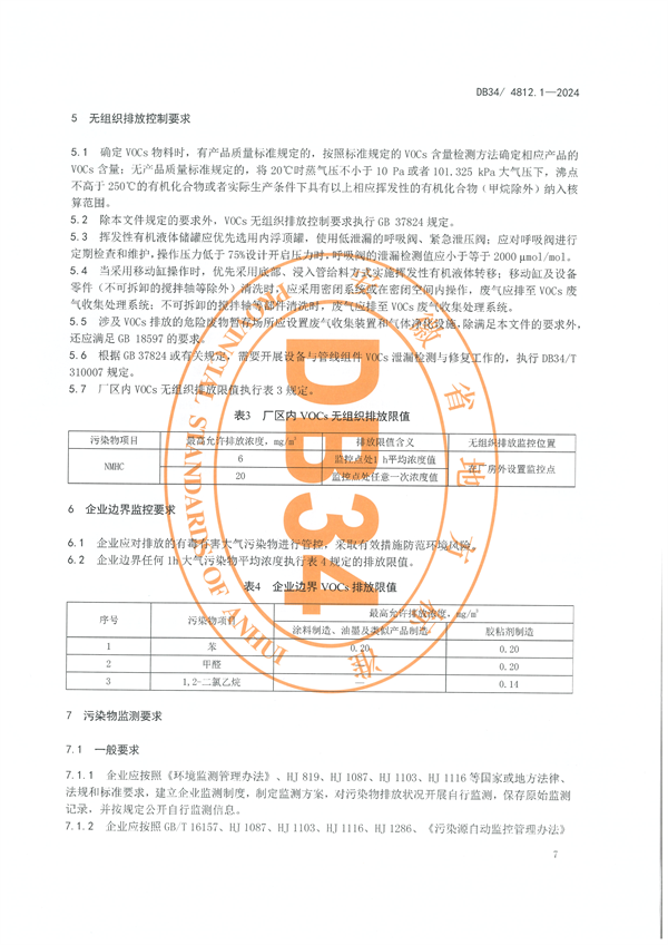 安徽省发布地方标准《固定源挥发性有机物综合排放标准 第1部分 油墨和胶粘剂工业》