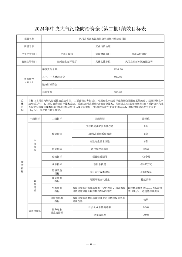 24425万 贵州省下达2024年中央大气污染防治资金（第二批）预算